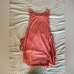 mossimo pinkish/orange tank top with self-tying sides